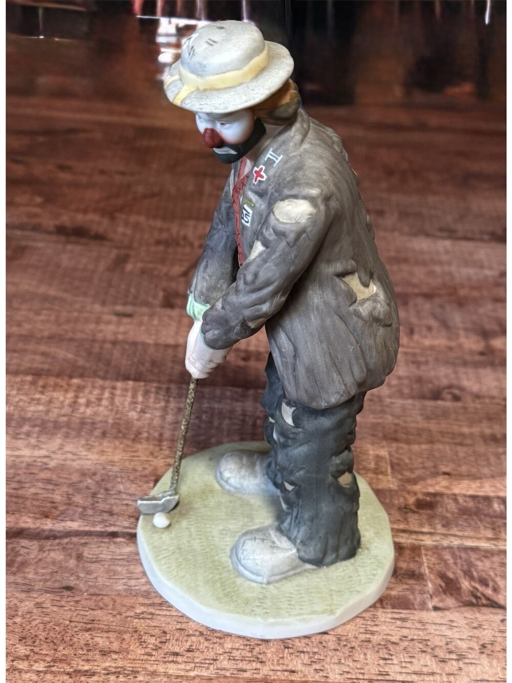 Emmett Kelly Jr. Signature Hobo Clown Golfer By Flambro Collection Figurine 9in